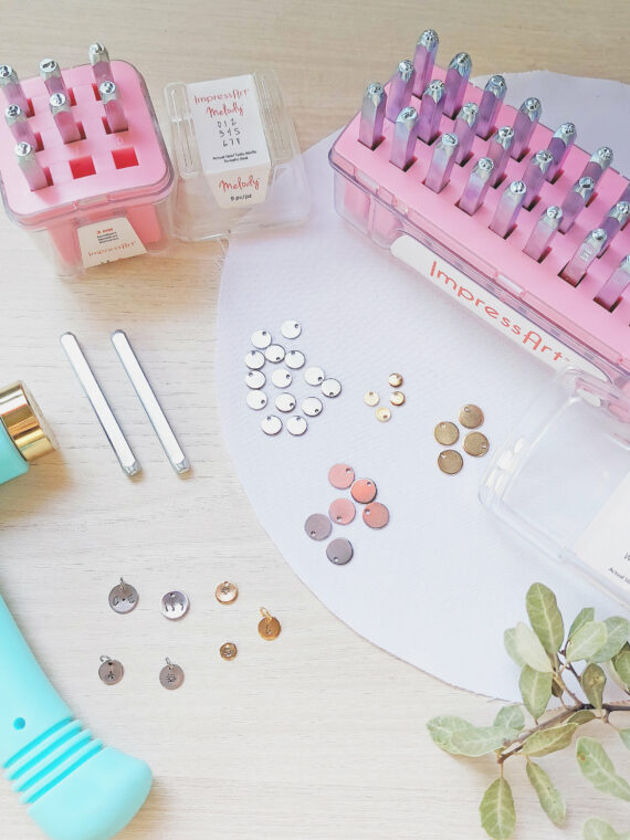 Add Personalized Hand Stamped Initial Charm for Necklace