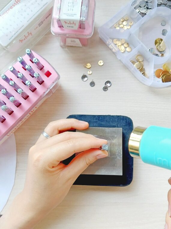 Add Personalized Hand Stamped Initial Charm for Necklace