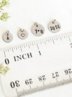 Add Personalized Hand Stamped Initial Charm for Necklace