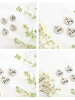 Add Personalized Hand Stamped Initial Charm for Necklace