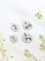 Add Personalized Hand Stamped Initial Charm for Necklace