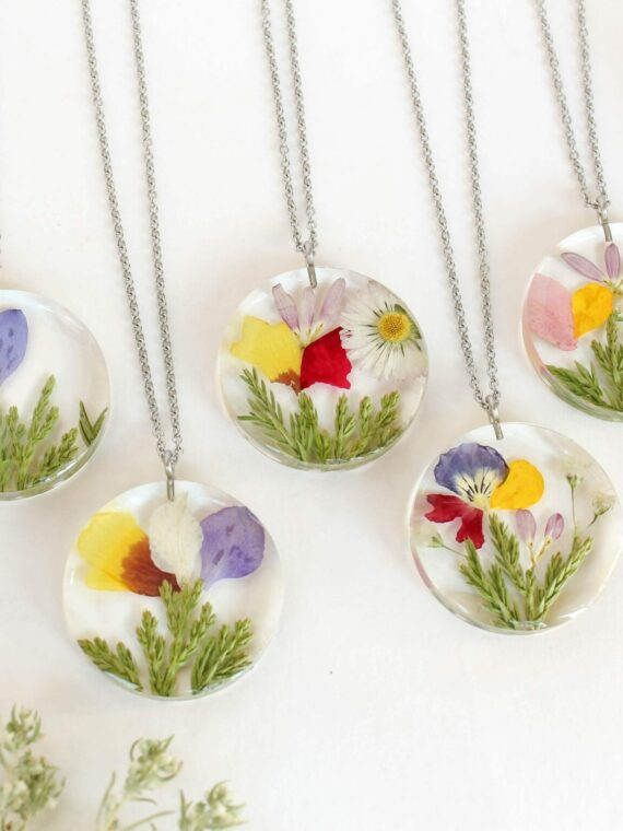 Birth Month Flower bouquet necklace, flower necklace, birth flower necklace, 2024 Bridesmaids Gift, bridesmaid bouquet, gift for friends,