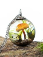 Real Mushroom Necklace - Forest Jewelry - Nature Lover Gift