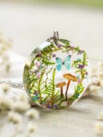 Fantasy Mushroom Necklace - Magical Fairytale Jewelry