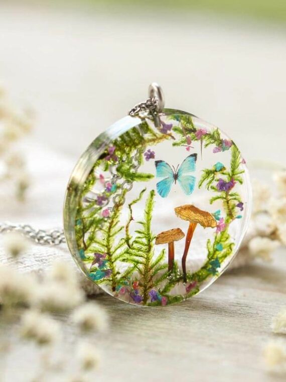 Fantasy Mushroom Necklace - Magical Fairytale Jewelry