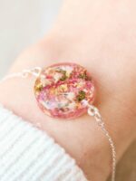 Wedding Bouquet Preservation Bracelet – Custom Resin Jewelry with Your Real Flowers