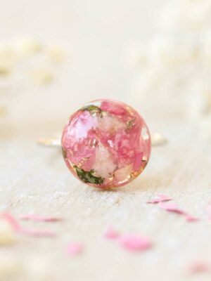 Bouquet Preservation Ring with Real Flowers | Custom Wedding Keepsake Jewelry