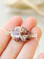 Funeral Flower Keepsake Bracelet – Memorial Jewelry with Real Preserved Flowers