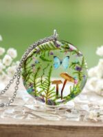 Fantasy Mushroom Necklace - Magical Fairytale Jewelry
