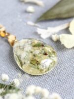 Custom Wedding Bouquet Preservation Necklace – Handmade Keepsake with Real Flowe