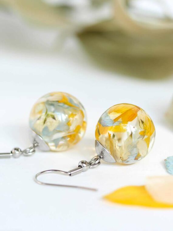 Custom Bouquet Preservation Earrings – Dangle Wedding Flower Keepsake