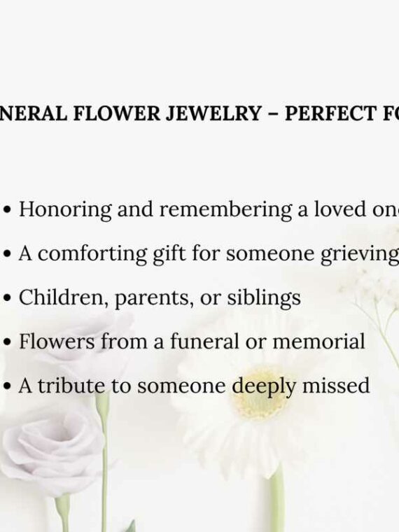 Funeral Flower Keepsake Bracelet – Memorial Jewelry with Real Preserved Flowers