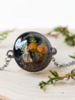 Aesthetic Bracelet with Real Mushrooms for Forest Lovers