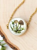 Real Mushroom Terrarium Bracelet with Moss for Nature Lovers