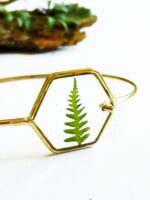 Real fern bracelet, Real leaf bracelet, Botanical jewellery, Plant resin jewelry, Real flower bracelet, Nature resin bracelet Forest jewelry
