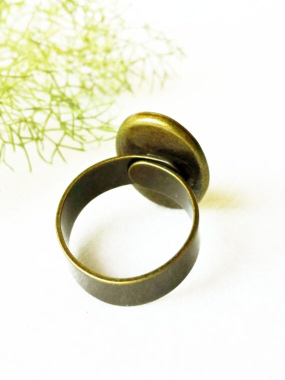 Anillo de bronce antiguo, Anillo de helecho real, Anillo del bosque, Anillo de helecho, Anillo inspirado en la naturaleza, Regalo para ella