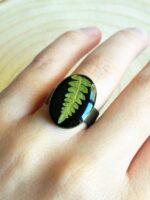 Anillo de bronce antiguo, Anillo de helecho real, Anillo del bosque, Anillo de helecho, Anillo inspirado en la naturaleza, Regalo para ella