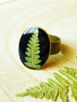 Anillo de bronce antiguo, Anillo de helecho real, Anillo del bosque, Anillo de helecho, Anillo inspirado en la naturaleza, Regalo para ella