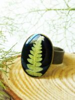 Anillo de bronce antiguo, Anillo de helecho real, Anillo del bosque, Anillo de helecho, Anillo inspirado en la naturaleza, Regalo para ella