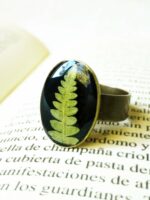 Anillo de bronce antiguo, Anillo de helecho real, Anillo del bosque, Anillo de helecho, Anillo inspirado en la naturaleza, Regalo para ella