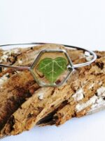 Resin bracelet, Pressed leaf bracelet, Ivy bracelet, Eco resin jewelry, Botanical bracelet, Ivy leaf jewelry, Geometric bracelet Unique gift