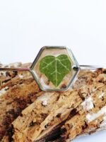 Resin bracelet, Pressed leaf bracelet, Ivy bracelet, Eco resin jewelry, Botanical bracelet, Ivy leaf jewelry, Geometric bracelet Unique gift