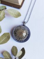 Dandelion necklace personalized, Real dandelion jewelry, Initial necklace personalized, Make a wish gifts, Magic necklace, Personalized gift