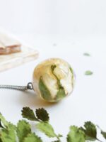 Yellow Rose Flower Pendant Necklace, Dried Rose in Resin