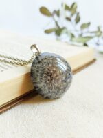 Collar de deseos, Joya diente de león enteras, Collar de diente de león real, Haz un deseo, Collar diente de león, Regalo para mujer