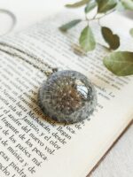 Collar de deseos, Joya diente de león enteras, Collar de diente de león real, Haz un deseo, Collar diente de león, Regalo para mujer