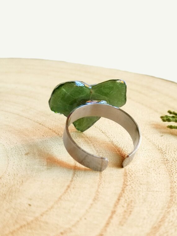 Real leaf ring, Ivy leaf jewelry, Stainless steel ring, Vintage leaf ring, Ivy plant jewelry, Pressed leaf ring, Ivy ring, Real leaf jewelry