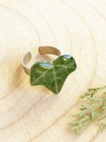 Real leaf ring, Ivy leaf jewelry, Stainless steel ring, Vintage leaf ring, Ivy plant jewelry, Pressed leaf ring, Ivy ring, Real leaf jewelry