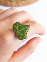 Real leaf ring, Ivy leaf jewelry, Stainless steel ring, Vintage leaf ring, Ivy plant jewelry, Pressed leaf ring, Ivy ring, Real leaf jewelry