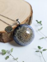 Dandelion necklace personalized, Real dandelion jewelry, Initial necklace personalized, Make a wish gifts, Magic necklace, Personalized gift