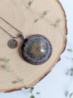 Dandelion necklace personalized, Real dandelion jewelry, Initial necklace personalized, Make a wish gifts, Magic necklace, Personalized gift