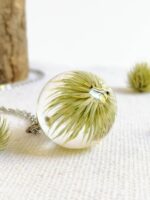 Scottish thistle necklace, Real plant necklace, Botanical necklace, Thistle necklace, Terrarium necklace, Scotland gifts, Thistle jewelry