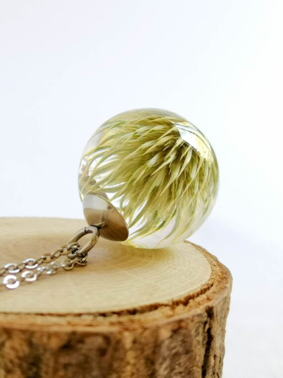 Scottish thistle necklace, Real plant necklace, Botanical necklace, Thistle necklace, Terrarium necklace, Scotland gifts, Thistle jewelry