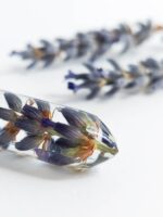 Dried lavender necklace, Purple flower necklace, Vertical necklace, Unique gift for woman whimsical, Boho necklace, Dried flower necklace