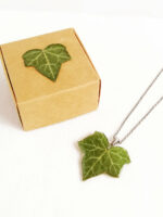 Collar hoja de hiedra, Collar hoja real, Joyeria de hiedra, Joyeria botánica, Collar de hiedra real, Collar de naturaleza, Joyas de bosque