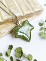 Collar pequeño hoja de hiedra, Collar hoja real en resina, Joyería botánica, Joyería hoja verde delicado, Idea de regalo para aniversario