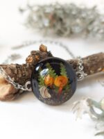 Custom Initial Real Mushroom Bracelet for Woodland Lovers