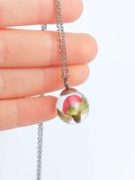 Real Rose Flower Pendant Necklace - Everyday Jewelry