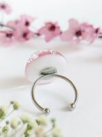 Cherry blossom ring, Pressed flower ring adjustable, Pink flower ring, Sakura jewelry, Cute birthday gifts for women, Pink floral ring
