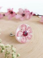 Cherry blossom ring, Pressed flower ring adjustable, Pink flower ring, Sakura jewelry, Cute birthday gifts for women, Pink floral ring