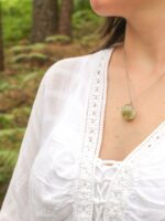 Scotland thistle pendant, Dried plant jewelry, Eco friendly necklace, Original gift ideas, Crystal resin necklace, Nature lover necklace