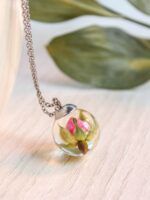 Real Rose Flower Pendant Necklace - Everyday Jewelry