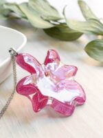 Preserved Flower Necklace In Resin - Orchid Jewelry