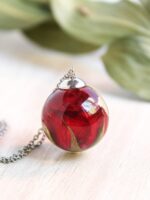 Preserved Rose Necklace in Eco Friendly Resin