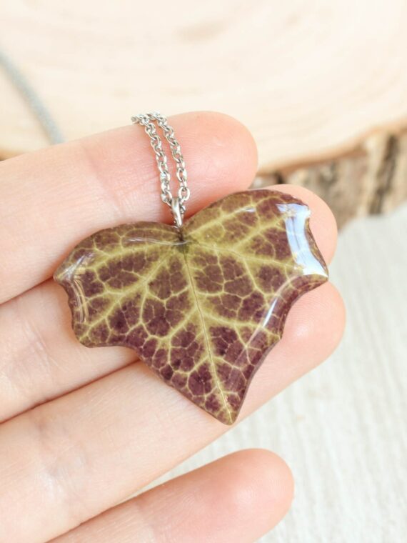 Earthy boho necklace, Leaf necklace, Dried leaf necklace, Earthy gifts, Woodland necklace, Earthy necklace, Organic necklace, Earthy jewelry