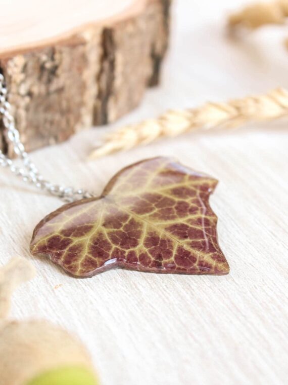 Earthy boho necklace, Leaf necklace, Dried leaf necklace, Earthy gifts, Woodland necklace, Earthy necklace, Organic necklace, Earthy jewelry